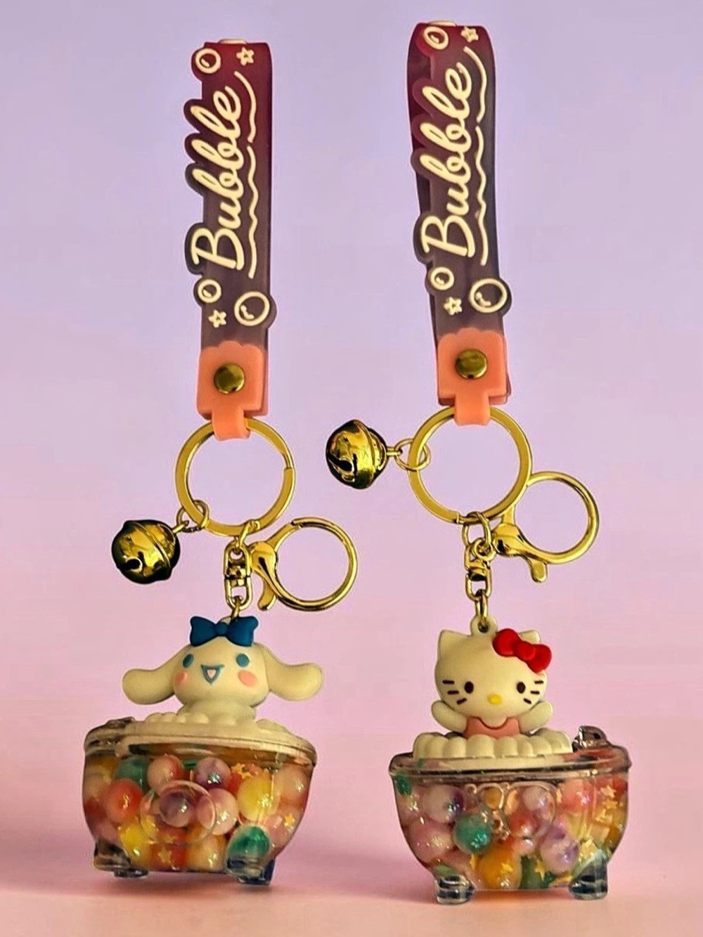 Sanrio Hello Kitty & Cinnamoroll Bathtub Liquid Keychain